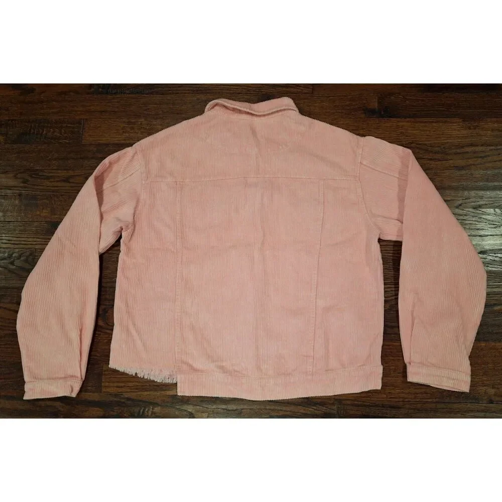 Simply Southern Blush Pink Cordy Long Sleeve Jacket Women's Size Large NWT